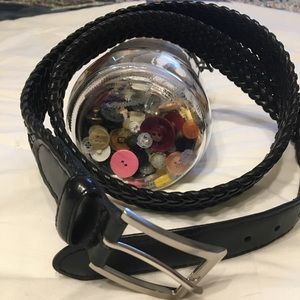 Woven Leather Belt Size 40 Like New